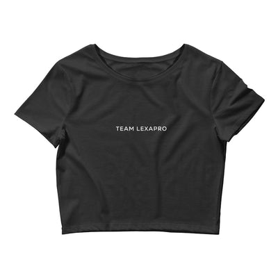 Jenna Lee 'Team Lexapro' Black Crop Top