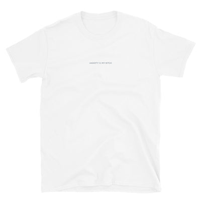 Jenna Lee 'Anxiety Is My Bitch' White Embroidered Tee