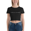 Jenna Lee 'It's Not You, It's My Anxiety' Black Crop Top