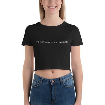 Jenna Lee 'It's Not You, It's My Anxiety' Black Crop Top