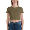 Jenna Lee 'Anxiety Is My Bitch' Olive Crop Top